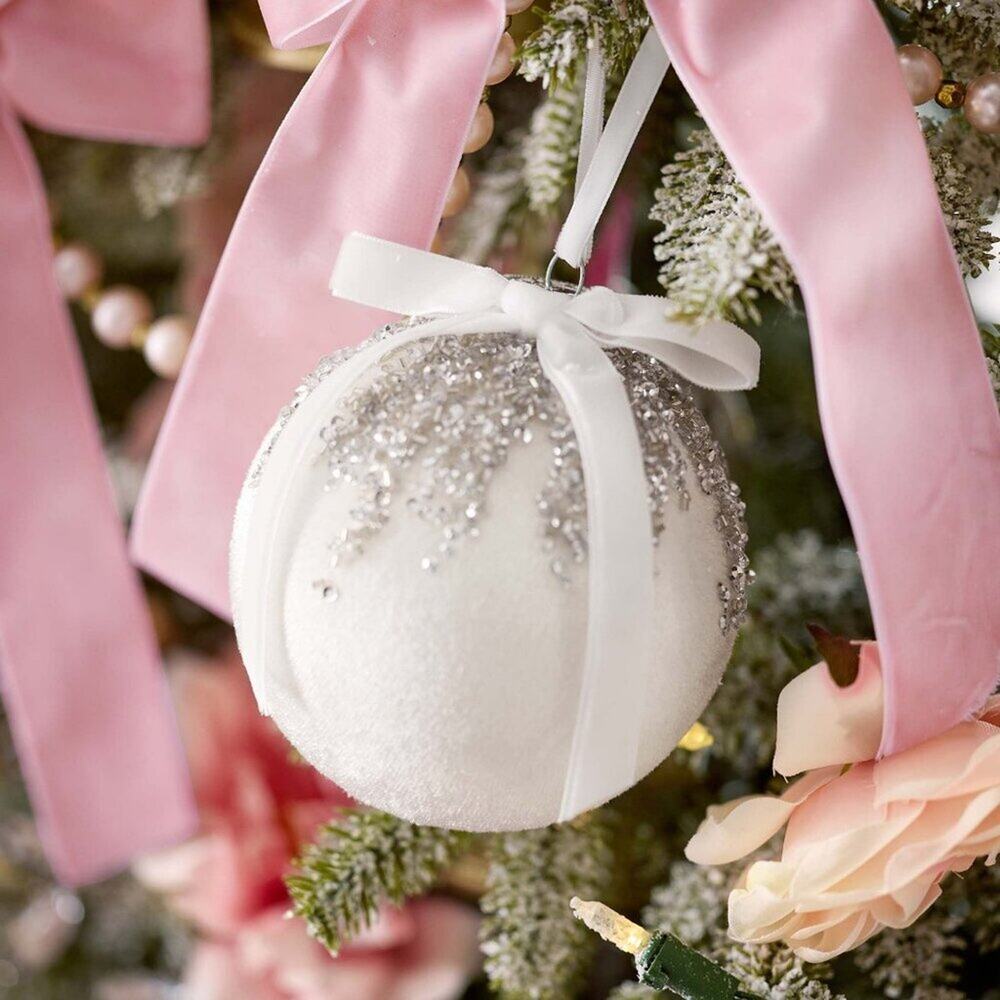 LoveShackFancy x Pottery Barn Round Ornaments Christmas Tree Holiday Set of 6